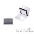 Empty Square Clear Color Compact Powder Case With Mirror